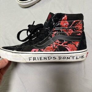 Vans Black and Red High-Top strangers things limited edition sneakers